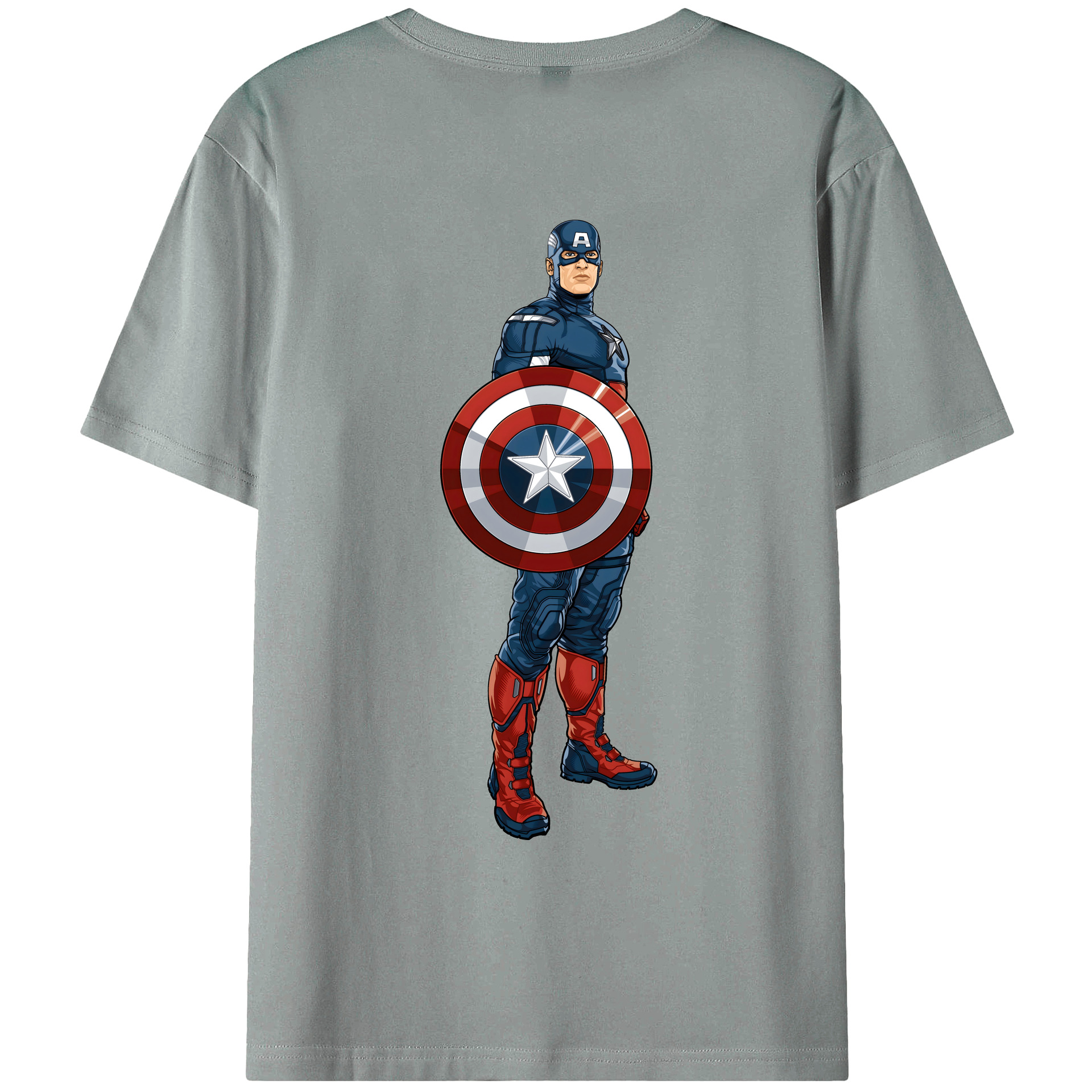 （画像用） アベンジャーズ The Avengers 綿100％ メンズ半袖Tシャツ（バックプリント） 通気性